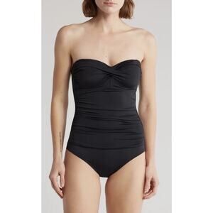 Jantzen Black 1 Piece Swimsuit Tummy Control Sz 18 NWT $98 MSRP